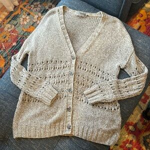 Vince knitted by hand cardigan grey Sz M